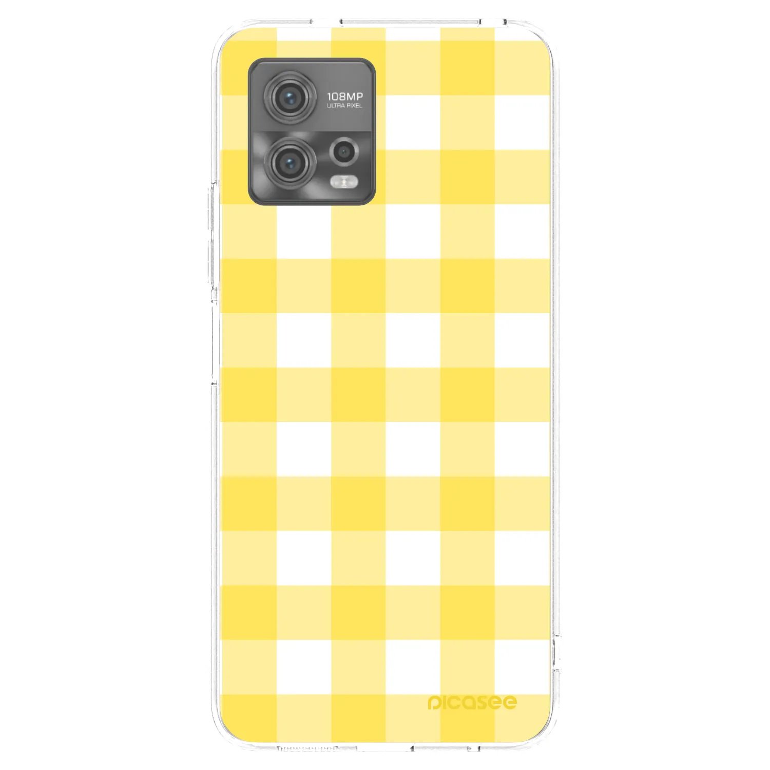Picasee átlátszó szilikon tok az alábbi mobiltelefonokra Motorola Moto G72 - Gride lemon