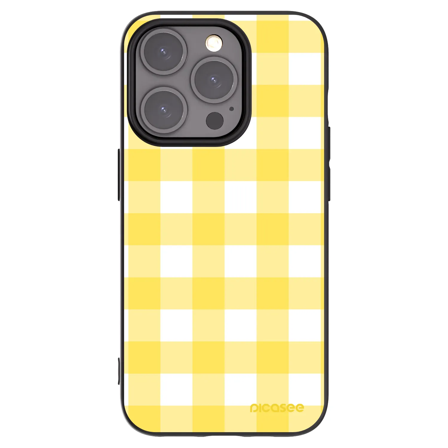 Picasee fekete szilikon tok az alábbi mobiltelefonokra Apple iPhone 15 Pro - Gride lemon