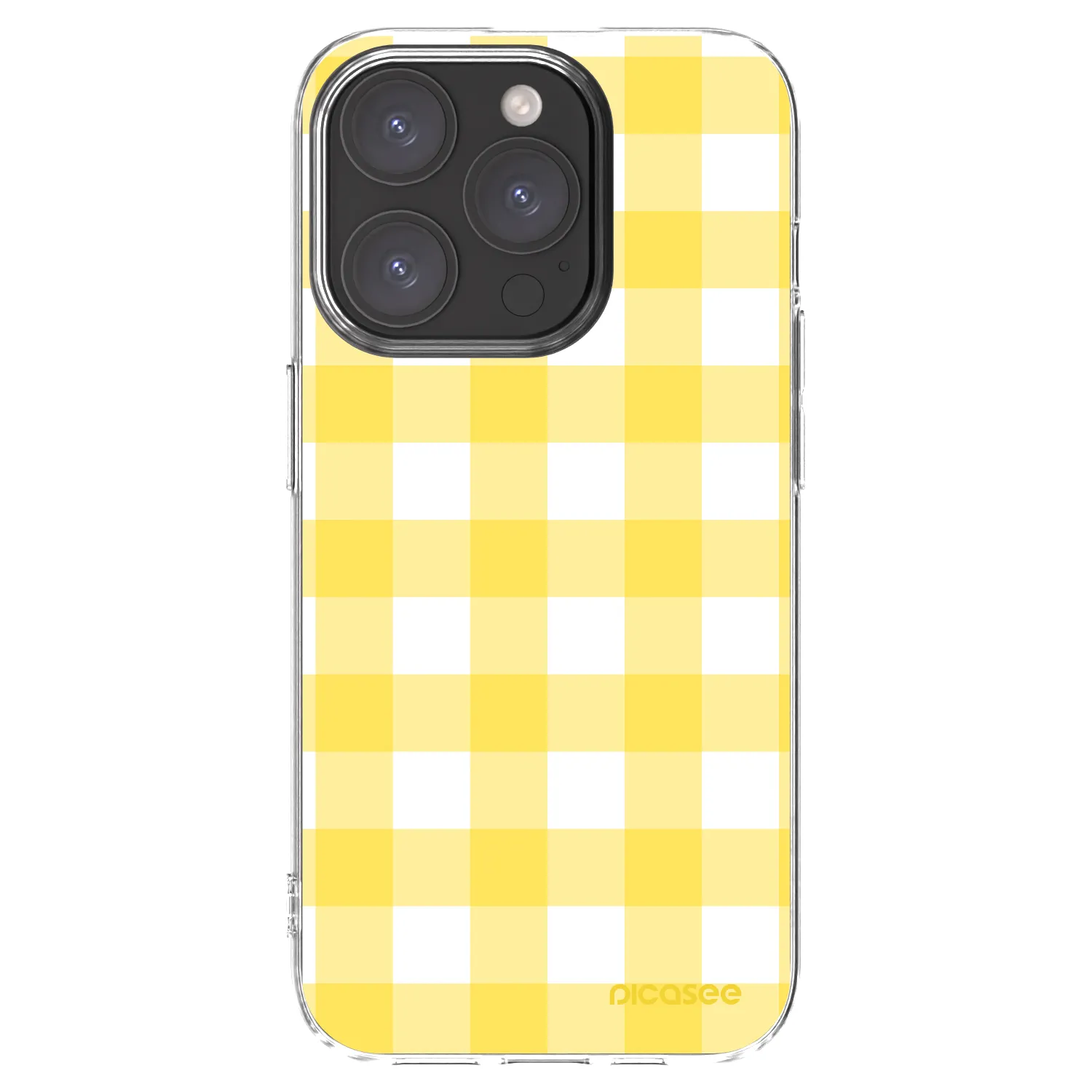 Picasee átlátszó szilikon tok az alábbi mobiltelefonokra Apple iPhone 15 Pro - Gride lemon