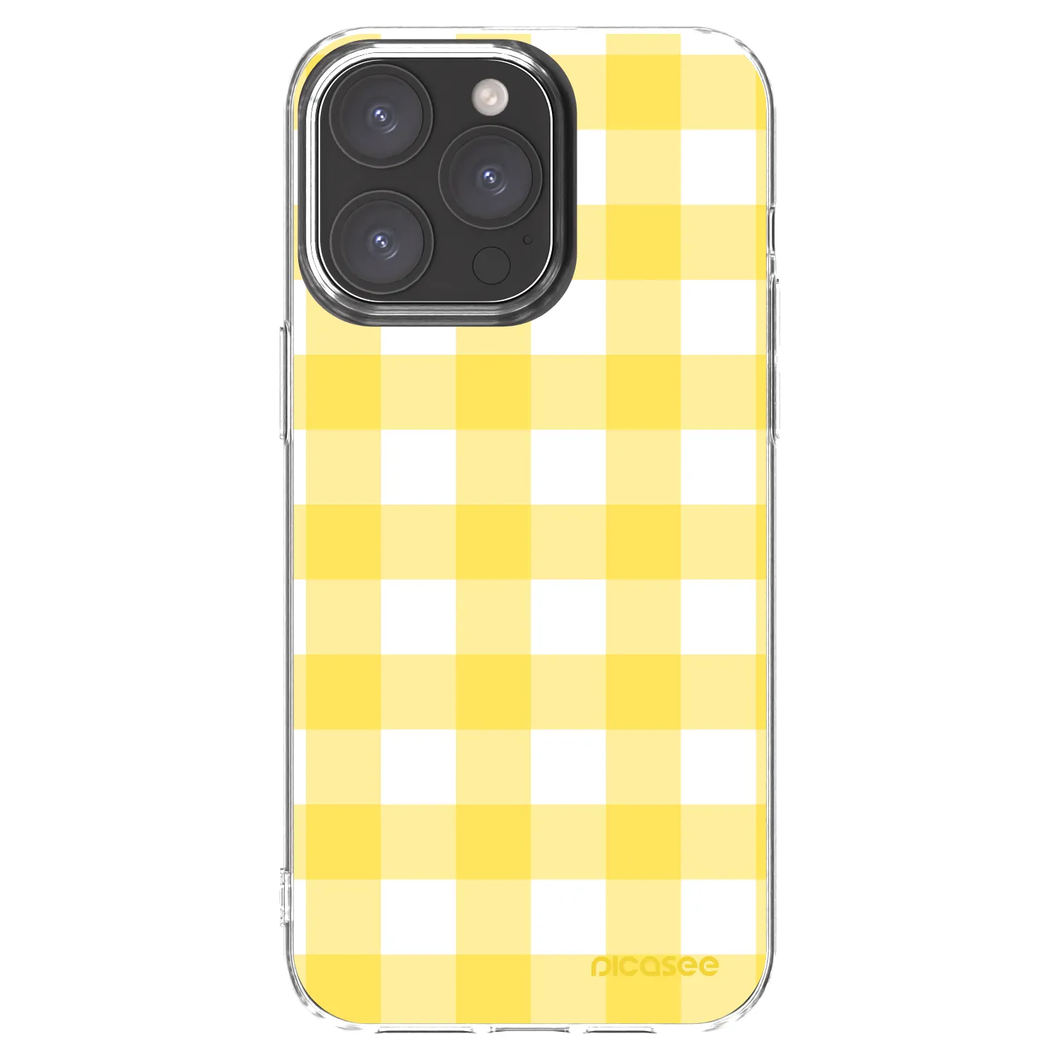 Picasee átlátszó szilikon tok az alábbi mobiltelefonokra Apple iPhone 15 Pro Max - Gride lemon