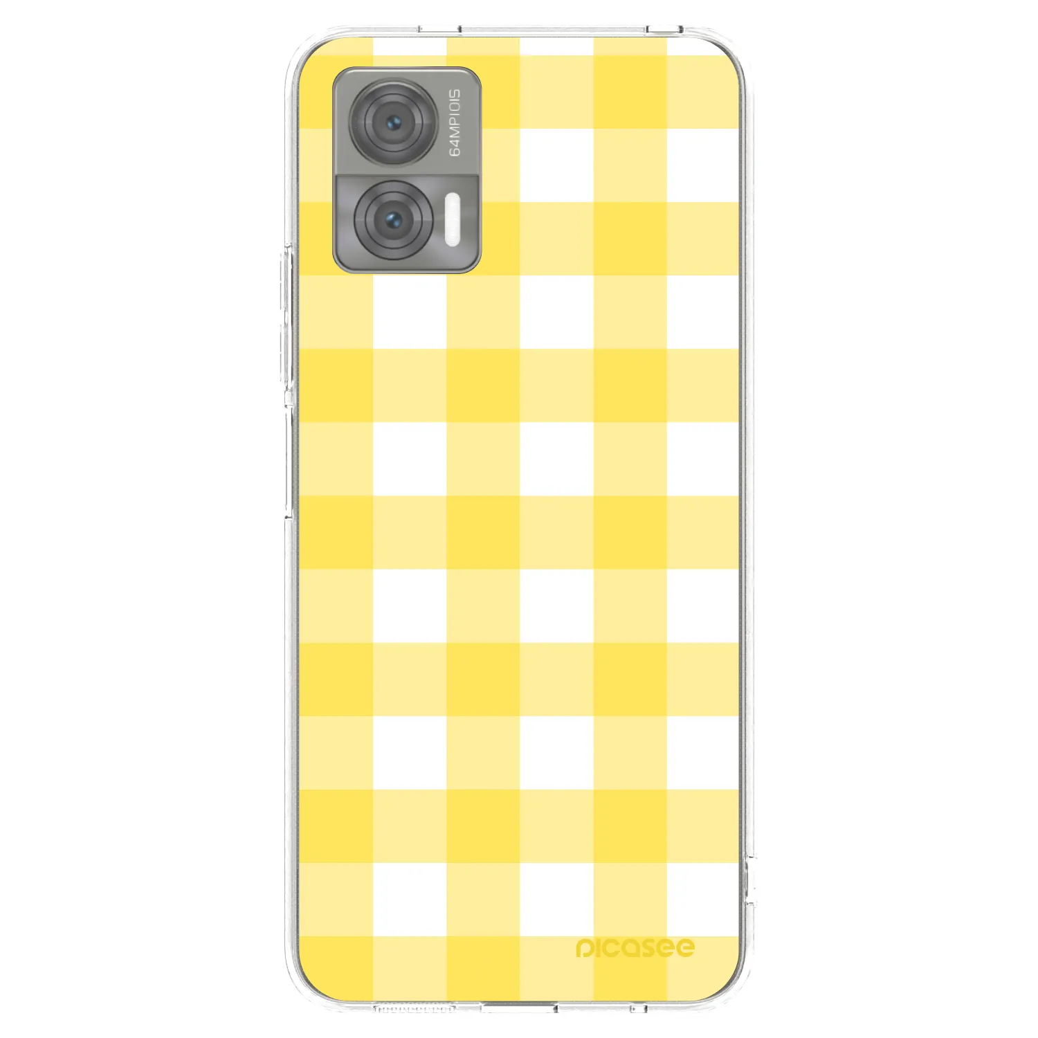 Picasee átlátszó szilikon tok az alábbi mobiltelefonokra Motorola Edge 30 Neo - Gride lemon
