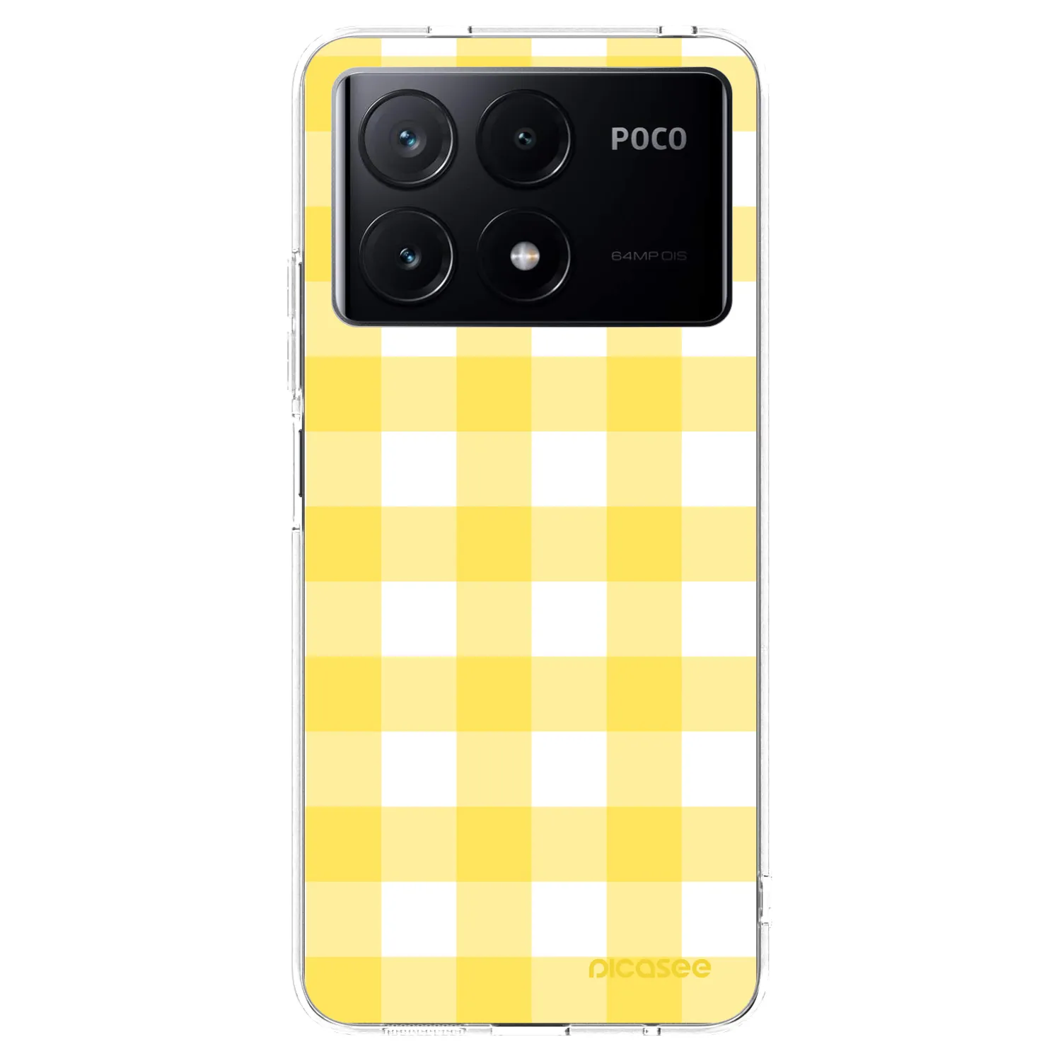 Picasee átlátszó szilikon tok az alábbi mobiltelefonokra Xiaomi Poco X6 Pro - Gride lemon