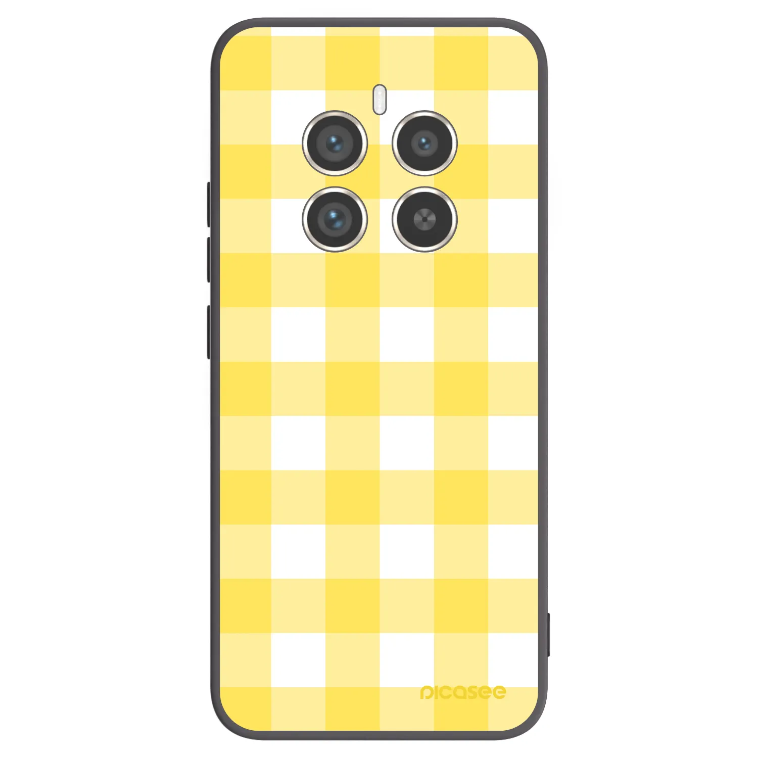 Picasee fekete szilikon tok az alábbi mobiltelefonokra Realme 12 Pro 5G - Gride lemon