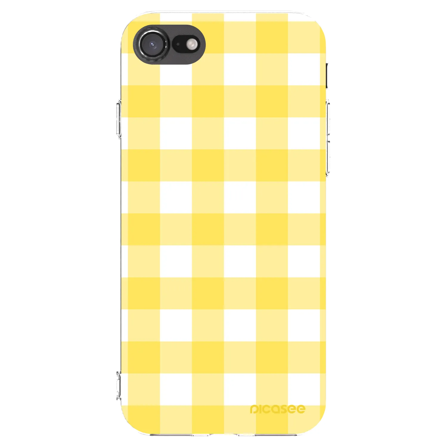 Picasee átlátszó szilikon tok az alábbi mobiltelefonokra Apple iPhone 7 - Gride lemon
