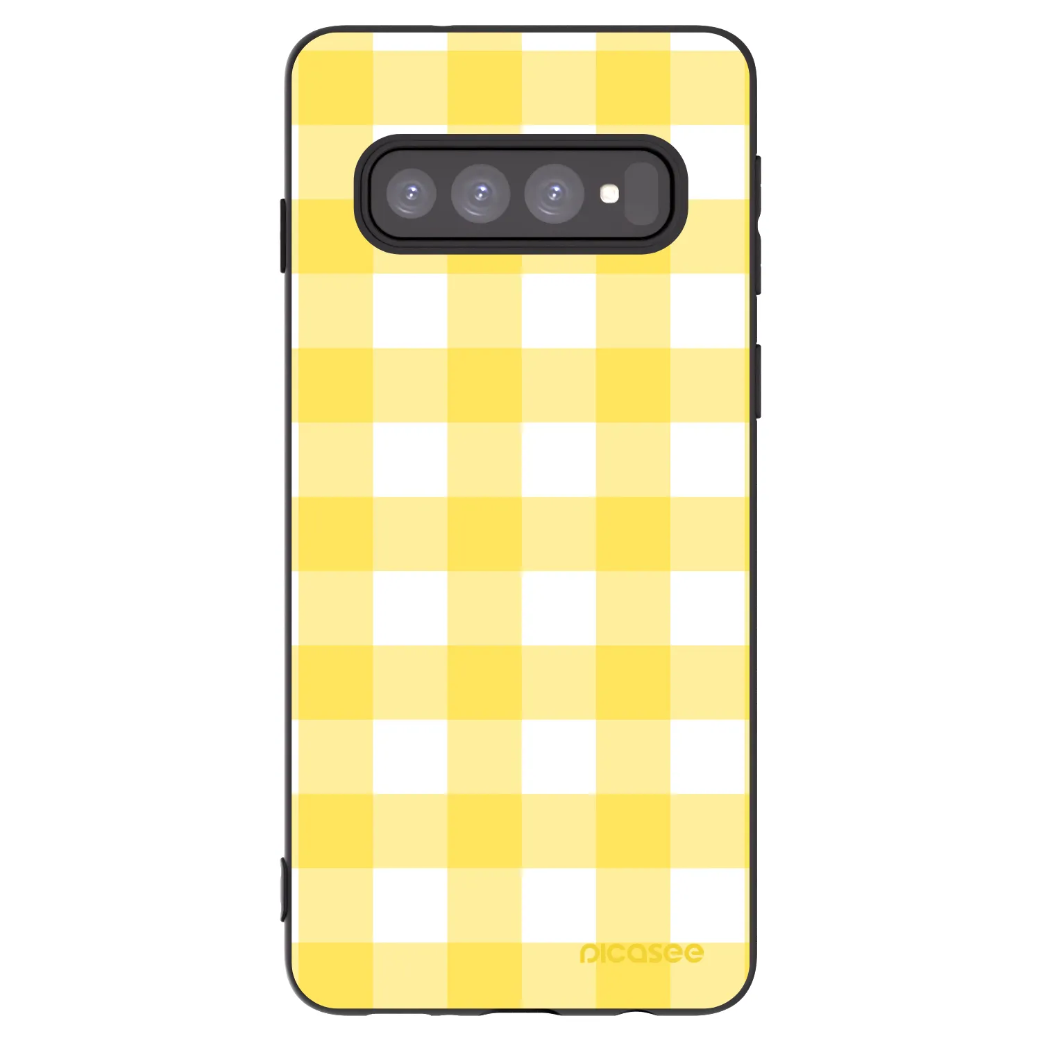Picasee fekete szilikon tok az alábbi mobiltelefonokra Samsung Galaxy S10 G973 - Gride lemon