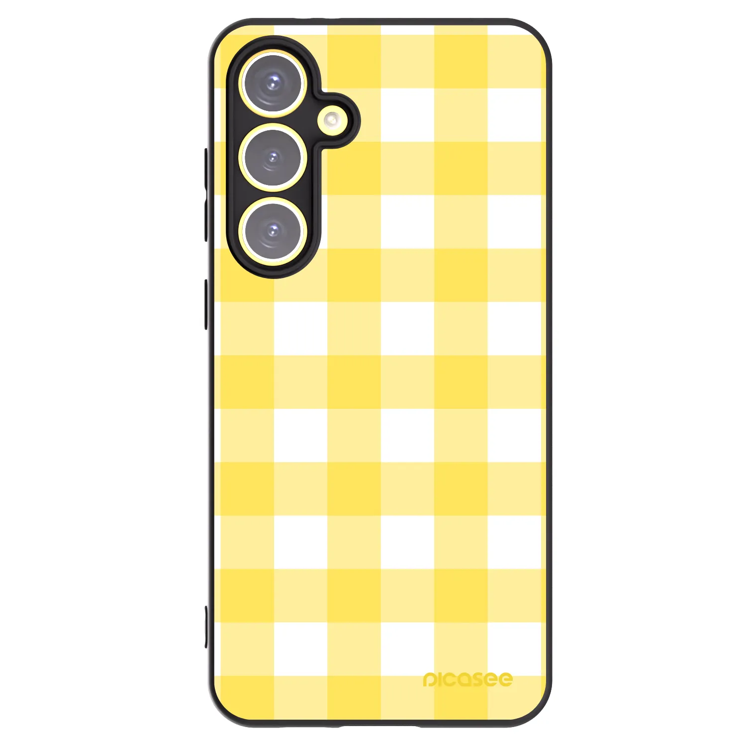 Picasee fekete szilikon tok az alábbi mobiltelefonokra Samsung Galaxy S24 FE S721B - Gride lemon
