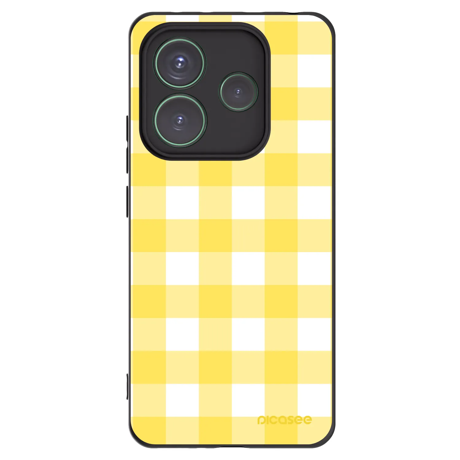 Picasee fekete szilikon tok az alábbi mobiltelefonokra Xiaomi Redmi Note 14 5G - Gride lemon