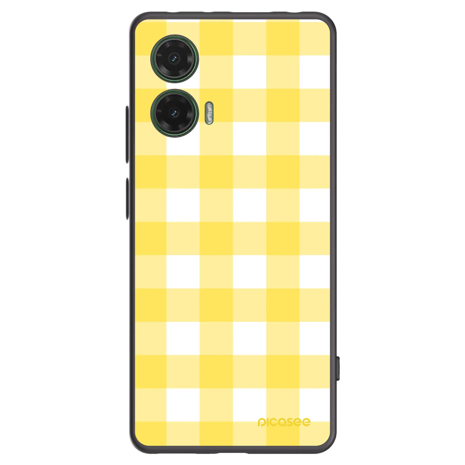 Picasee fekete szilikon tok az alábbi mobiltelefonokra Motorola Moto G35 5G - Gride lemon