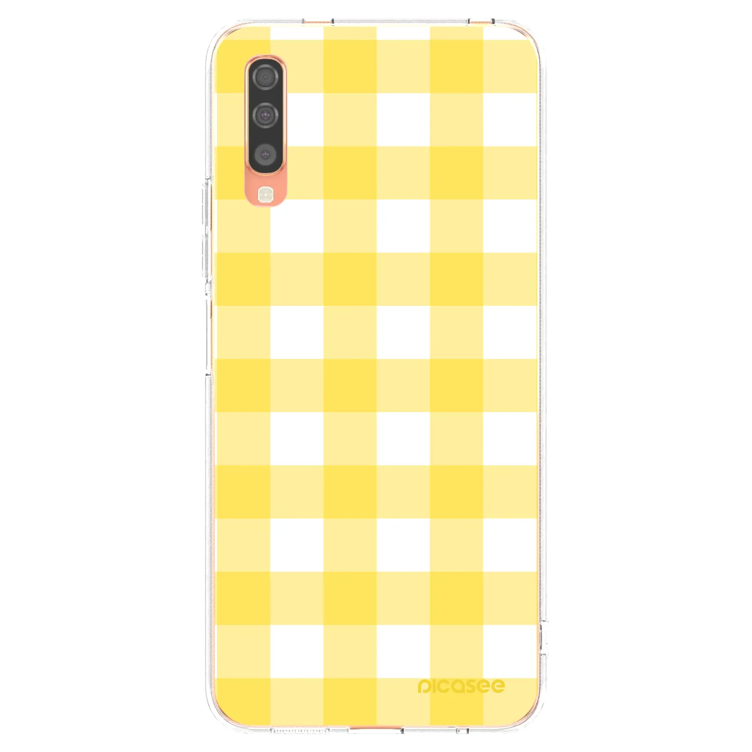 Picasee átlátszó szilikon tok az alábbi mobiltelefonokra Samsung Galaxy A70 A705F - Gride lemon
