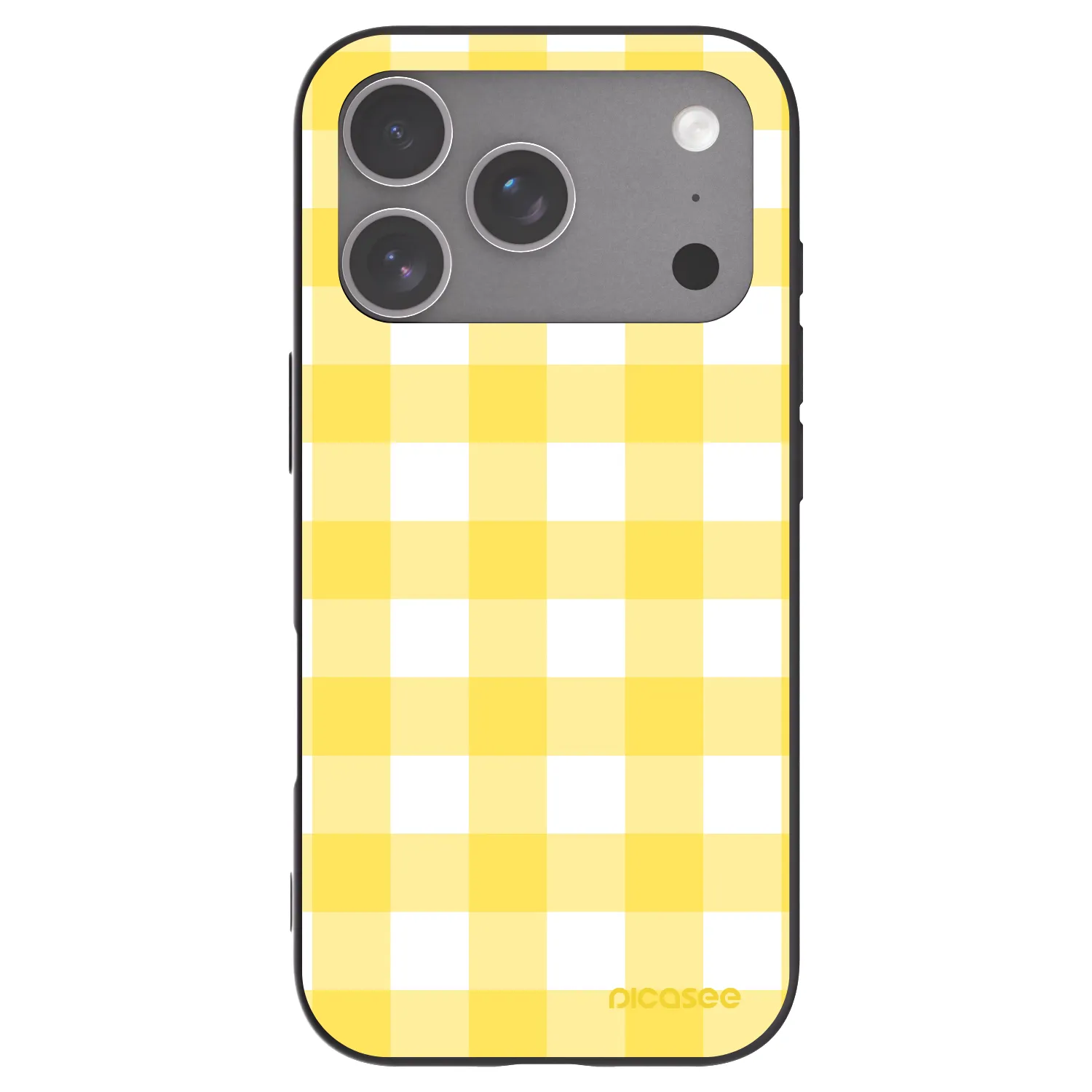 Picasee fekete szilikon tok az alábbi mobiltelefonokra Apple iPhone 18 Pro - Gride lemon