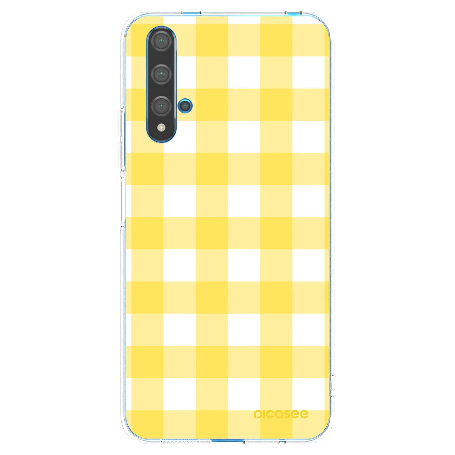 Picasee átlátszó szilikon tok az alábbi mobiltelefonokra Huawei Nova 5T - Gride lemon