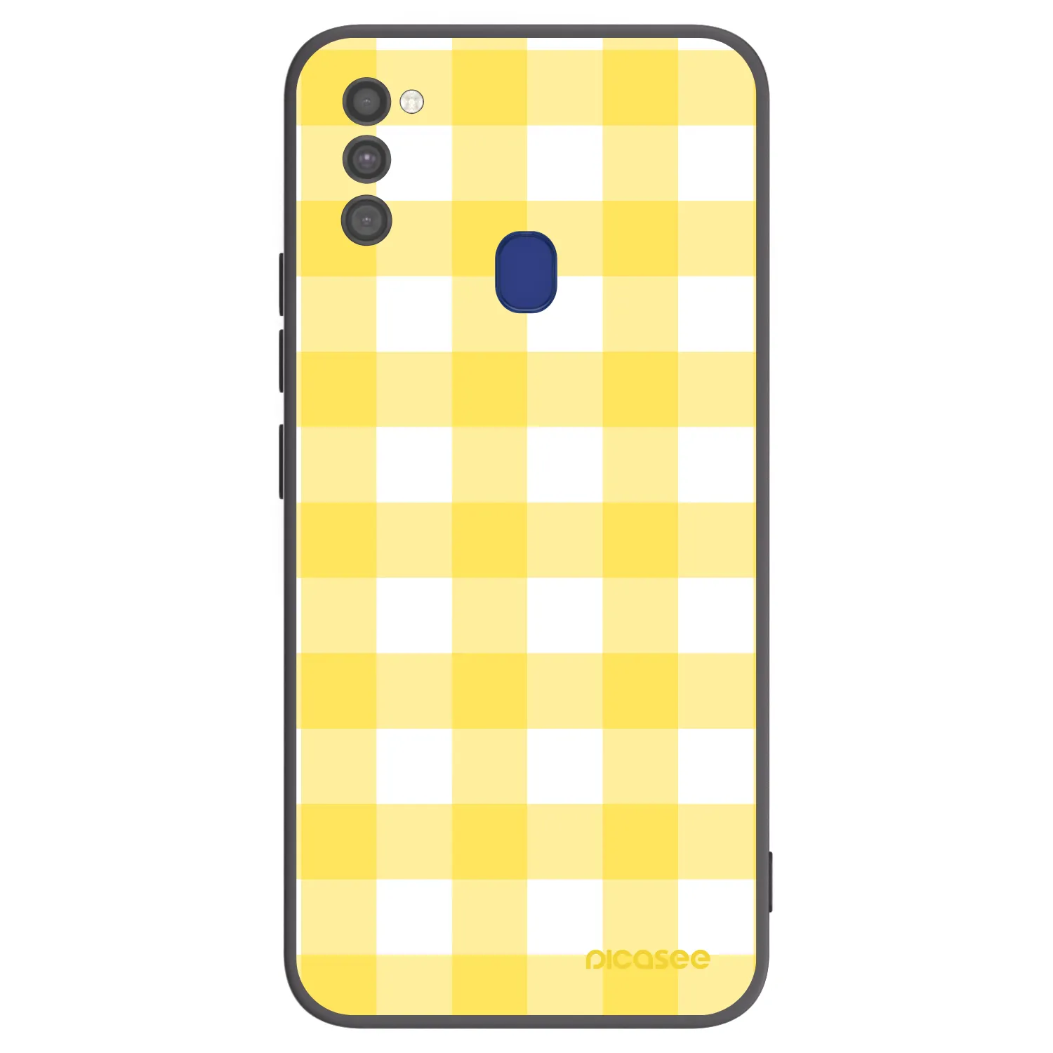 Picasee fekete szilikon tok az alábbi mobiltelefonokra Samsung Galaxy M21 M215F - Gride lemon