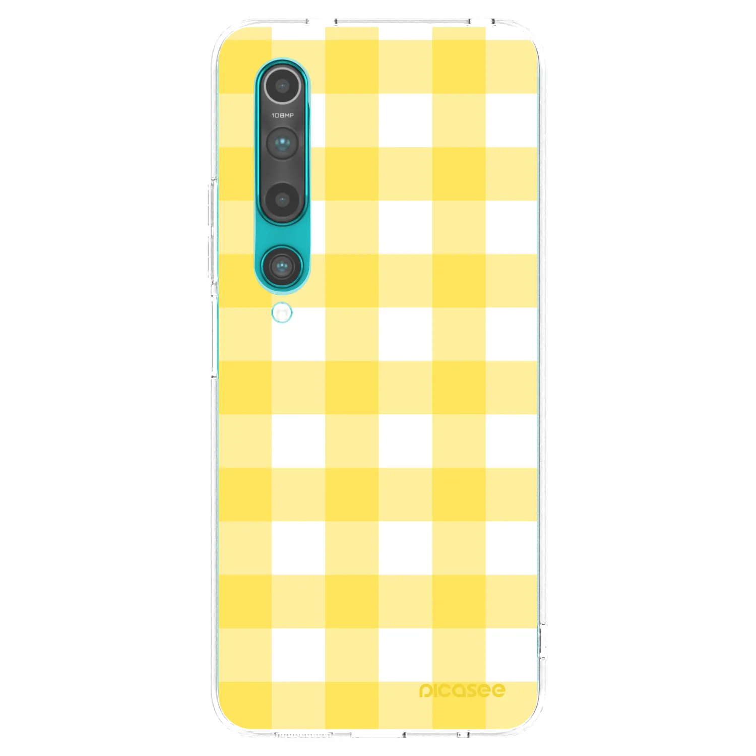 Picasee átlátszó szilikon tok az alábbi mobiltelefonokra Xiaomi Mi 10 - Gride lemon