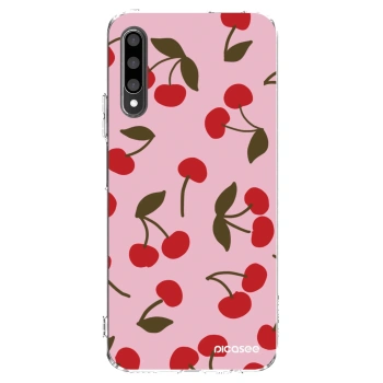 Picasee átlátszó szilikon tok az alábbi mobiltelefonokra Honor 9X Pro - Cherry