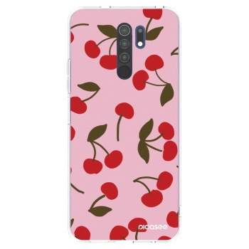 Picasee átlátszó szilikon tok az alábbi mobiltelefonokra Xiaomi Redmi 9 - Cherry