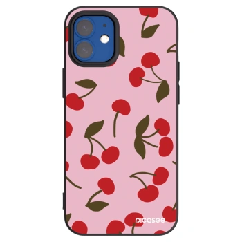Picasee fekete szilikon tok az alábbi mobiltelefonokra Apple iPhone 12 mini - Cherry