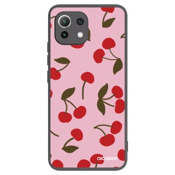 Picasee fekete szilikon tok az alábbi mobiltelefonokra Xiaomi Mi 11 Lite - Cherry