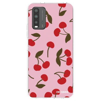 Picasee fekete szilikon tok az alábbi mobiltelefonokra Xiaomi Redmi 9T - Cherry