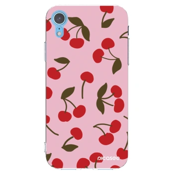 Picasee átlátszó szilikon tok az alábbi mobiltelefonokra Apple iPhone XR - Cherry