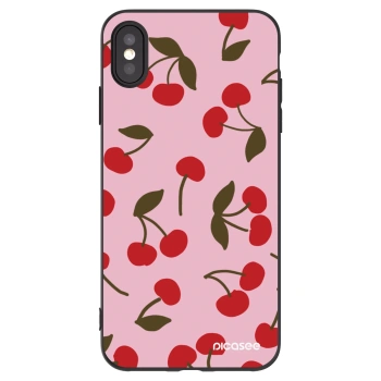 Picasee fekete szilikon tok az alábbi mobiltelefonokra Apple iPhone XS Max - Cherry