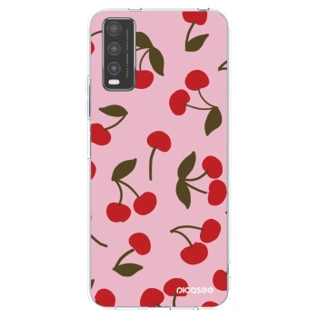 Picasee átlátszó szilikon tok az alábbi mobiltelefonokra Vivo Y20s - Cherry