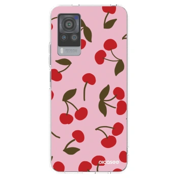 Picasee átlátszó szilikon tok az alábbi mobiltelefonokra Vivo X60 Pro 5G - Cherry