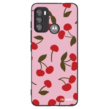 Picasee fekete szilikon tok az alábbi mobiltelefonokra Motorola Moto G60 - Cherry
