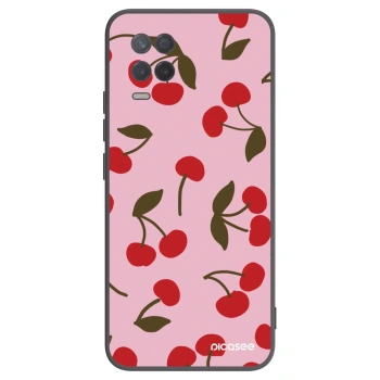 Picasee fekete szilikon tok az alábbi mobiltelefonokra Realme 8 5G - Cherry