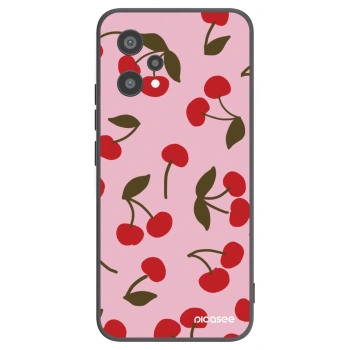 Picasee fekete szilikon tok az alábbi mobiltelefonokra Realme 9 Pro 5G - Cherry