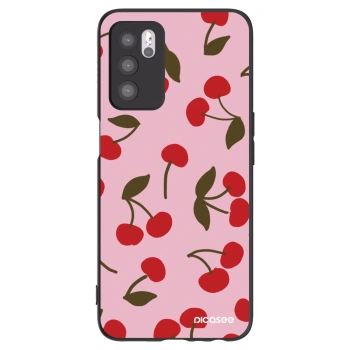 Picasee fekete szilikon tok az alábbi mobiltelefonokra OPPO A16 - Cherry