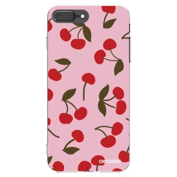 Picasee átlátszó szilikon tok az alábbi mobiltelefonokra Apple iPhone 8 Plus - Cherry