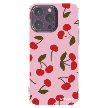 Picasee átlátszó szilikon tok az alábbi mobiltelefonokra Apple iPhone 14 Pro Max - Cherry
