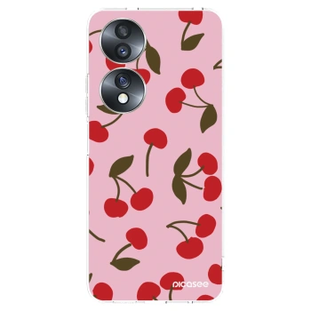 Picasee átlátszó szilikon tok az alábbi mobiltelefonokra Honor 70 - Cherry