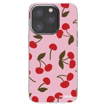 Picasee átlátszó szilikon tok az alábbi mobiltelefonokra Apple iPhone 15 Pro - Cherry