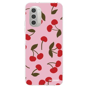 Picasee átlátszó szilikon tok az alábbi mobiltelefonokra Motorola Moto G51 - Cherry