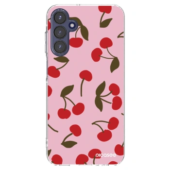Picasee átlátszó szilikon tok az alábbi mobiltelefonokra Samsung Galaxy A15 A155F 4G - Cherry