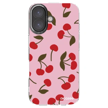 Picasee átlátszó szilikon tok az alábbi mobiltelefonokra Apple iPhone 16 - Cherry