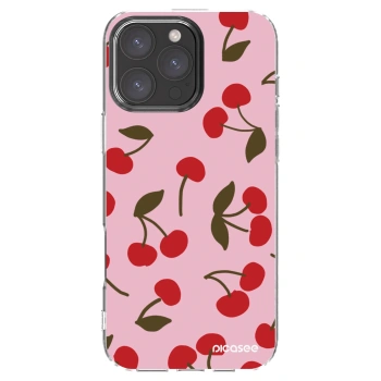 Picasee átlátszó szilikon tok az alábbi mobiltelefonokra Apple iPhone 16 Pro Max - Cherry