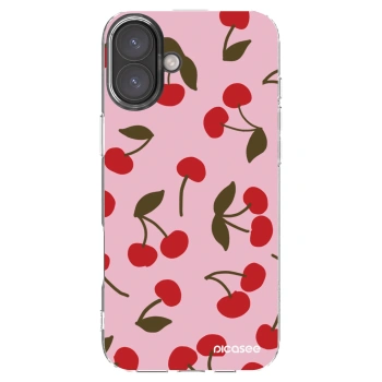 Picasee átlátszó szilikon tok az alábbi mobiltelefonokra Apple iPhone 16 Plus - Cherry