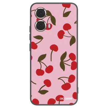 Picasee fekete szilikon tok az alábbi mobiltelefonokra Motorola Moto G85 - Cherry