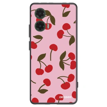 Picasee fekete szilikon tok az alábbi mobiltelefonokra Motorola Moto G35 5G - Cherry