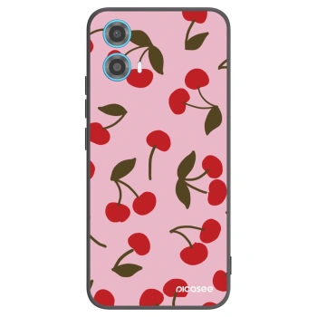 Picasee fekete szilikon tok az alábbi mobiltelefonokra Motorola Moto G34 5G - Cherry