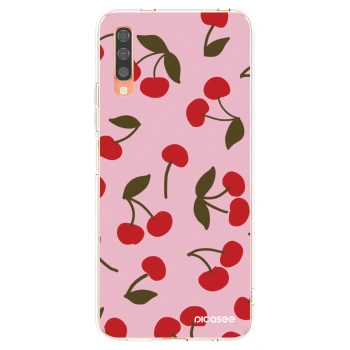 Picasee átlátszó szilikon tok az alábbi mobiltelefonokra Samsung Galaxy A70 A705F - Cherry
