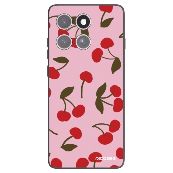 Picasee fekete szilikon tok az alábbi mobiltelefonokra Motorola Edge 60 Pro - Cherry
