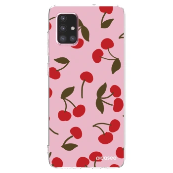 Picasee átlátszó szilikon tok az alábbi mobiltelefonokra Samsung Galaxy A71 A715F - Cherry