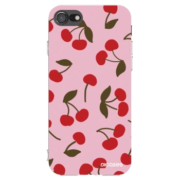 Picasee átlátszó szilikon tok az alábbi mobiltelefonokra Apple iPhone SE 2020 - Cherry