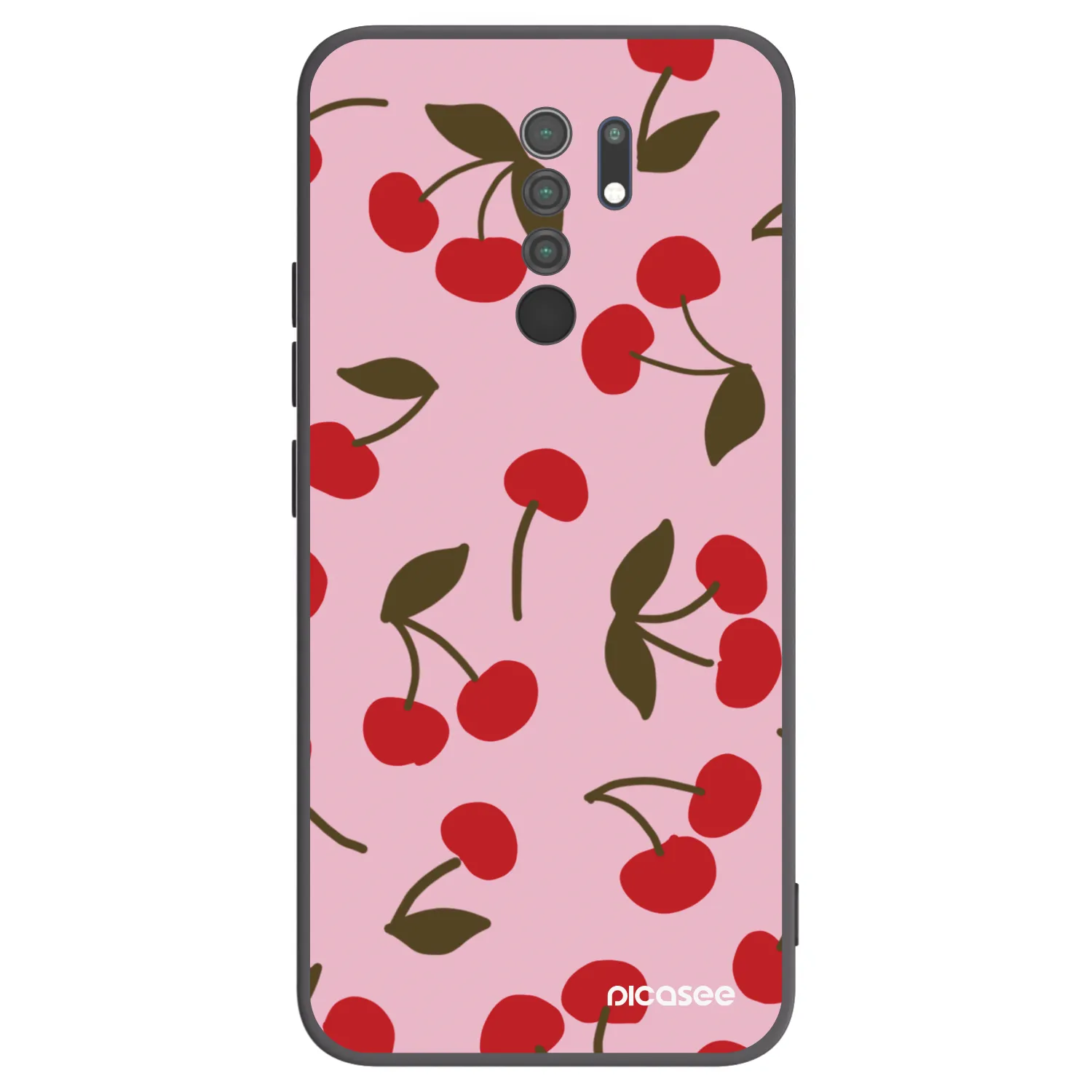 Picasee fekete szilikon tok az alábbi mobiltelefonokra Xiaomi Redmi 9 - Cherry