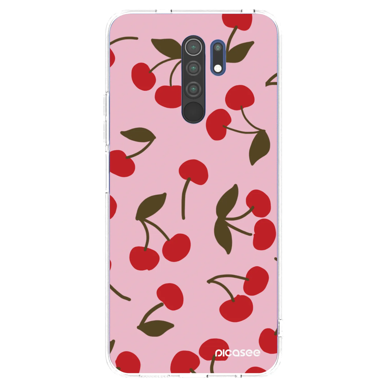 Picasee átlátszó szilikon tok az alábbi mobiltelefonokra Xiaomi Redmi 9 - Cherry