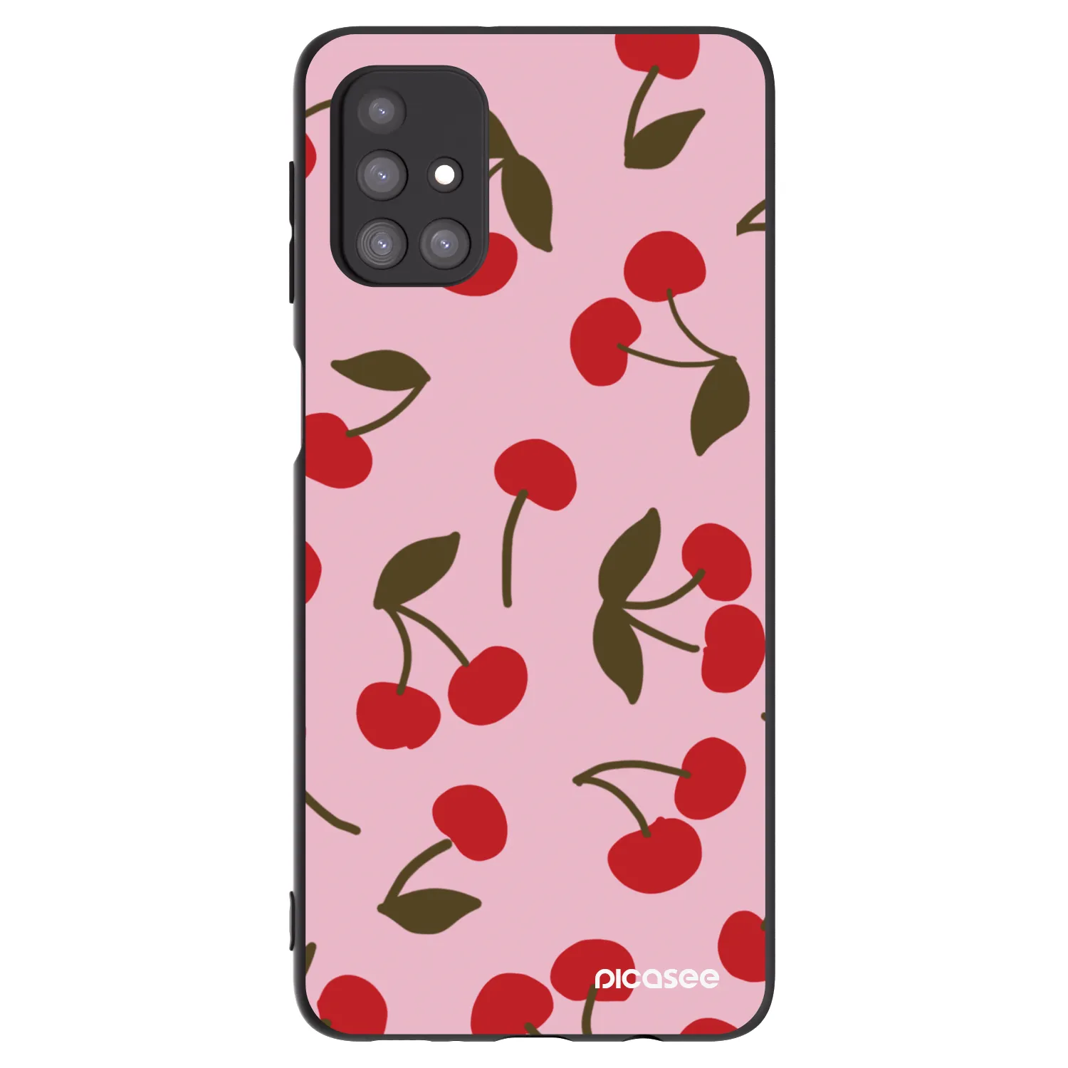 Picasee fekete szilikon tok az alábbi mobiltelefonokra Samsung Galaxy M31s - Cherry