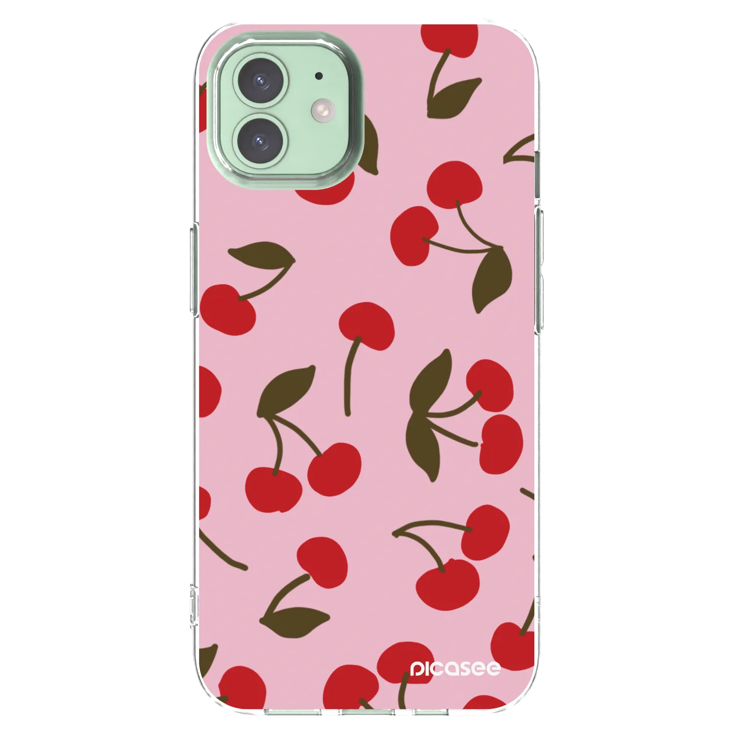 Picasee átlátszó szilikon tok az alábbi mobiltelefonokra Apple iPhone 12 Pro - Cherry